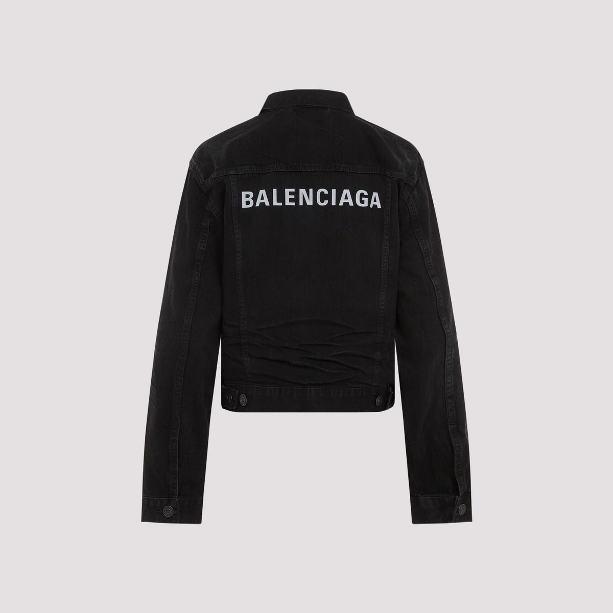BALENCIAGA Faded Mini Denim Jacket