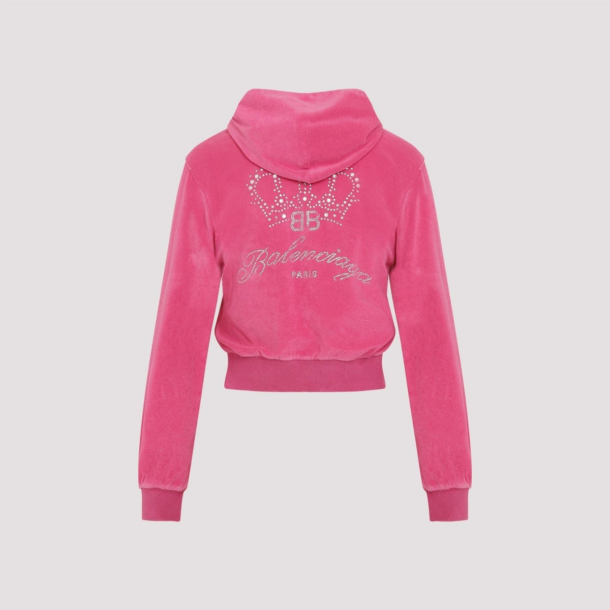 BALENCIAGA Chenille Sweatshirt Mini Jacket for Women
