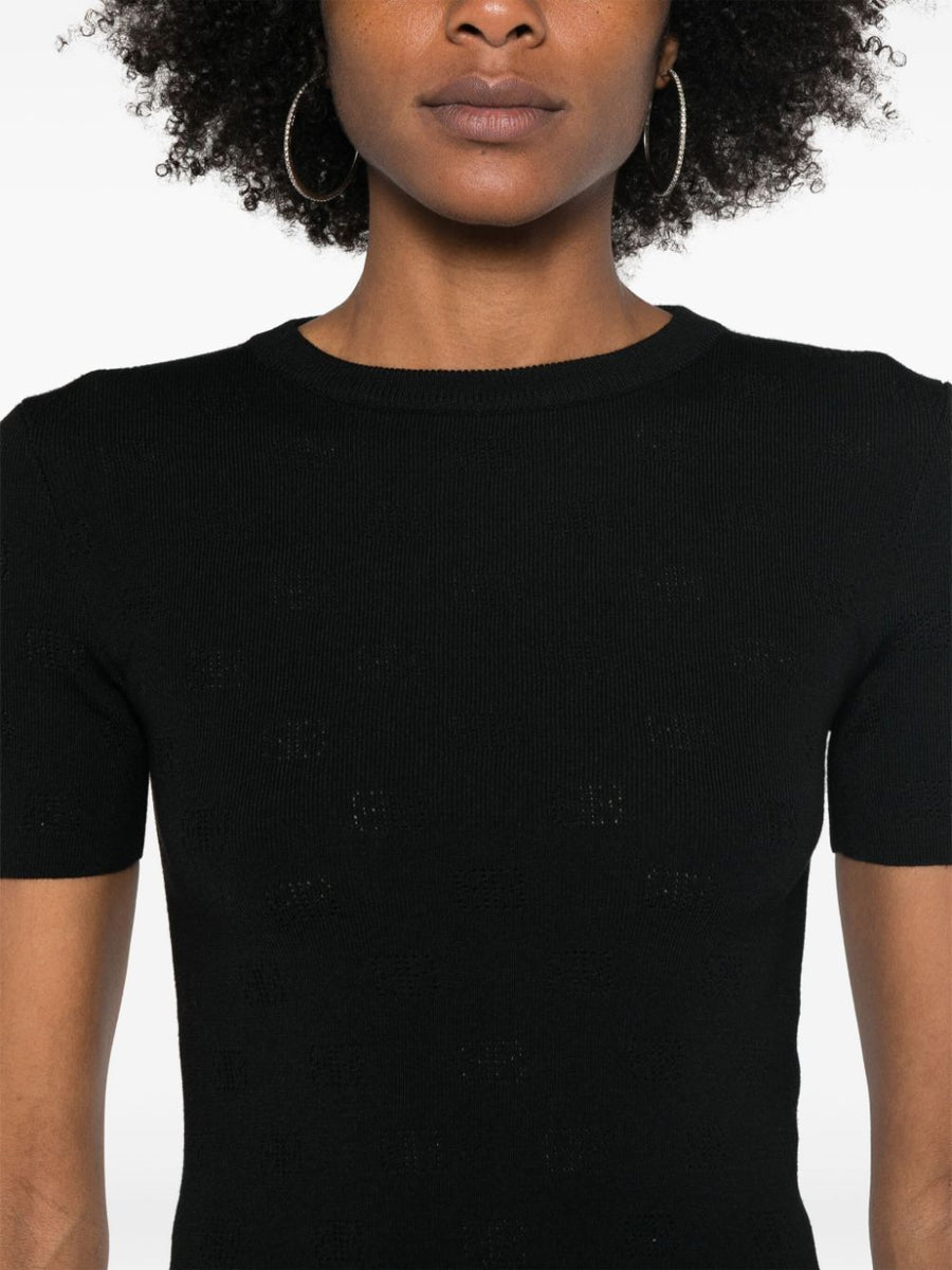 BALENCIAGA Open-Knit Wool Top for Women