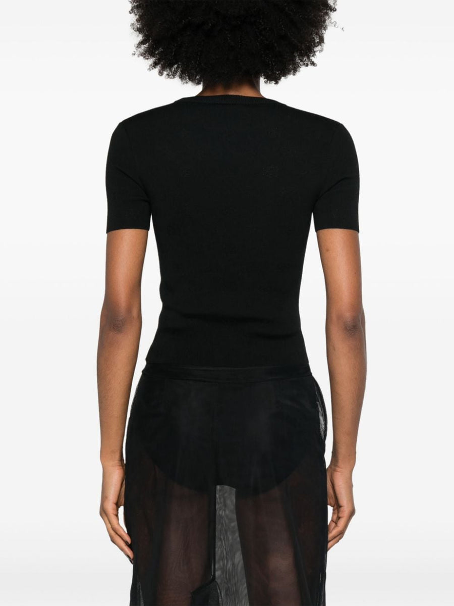 BALENCIAGA Open-Knit Wool Top for Women