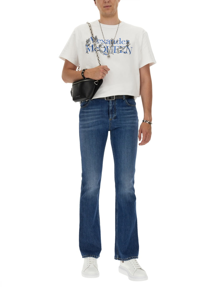 Alexander Mcqueen Men T-Shirt With Logo