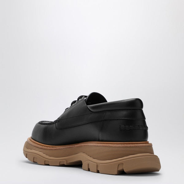 Alexander Mcqueen Black Leather Lace-Up With Maxi Sole Men