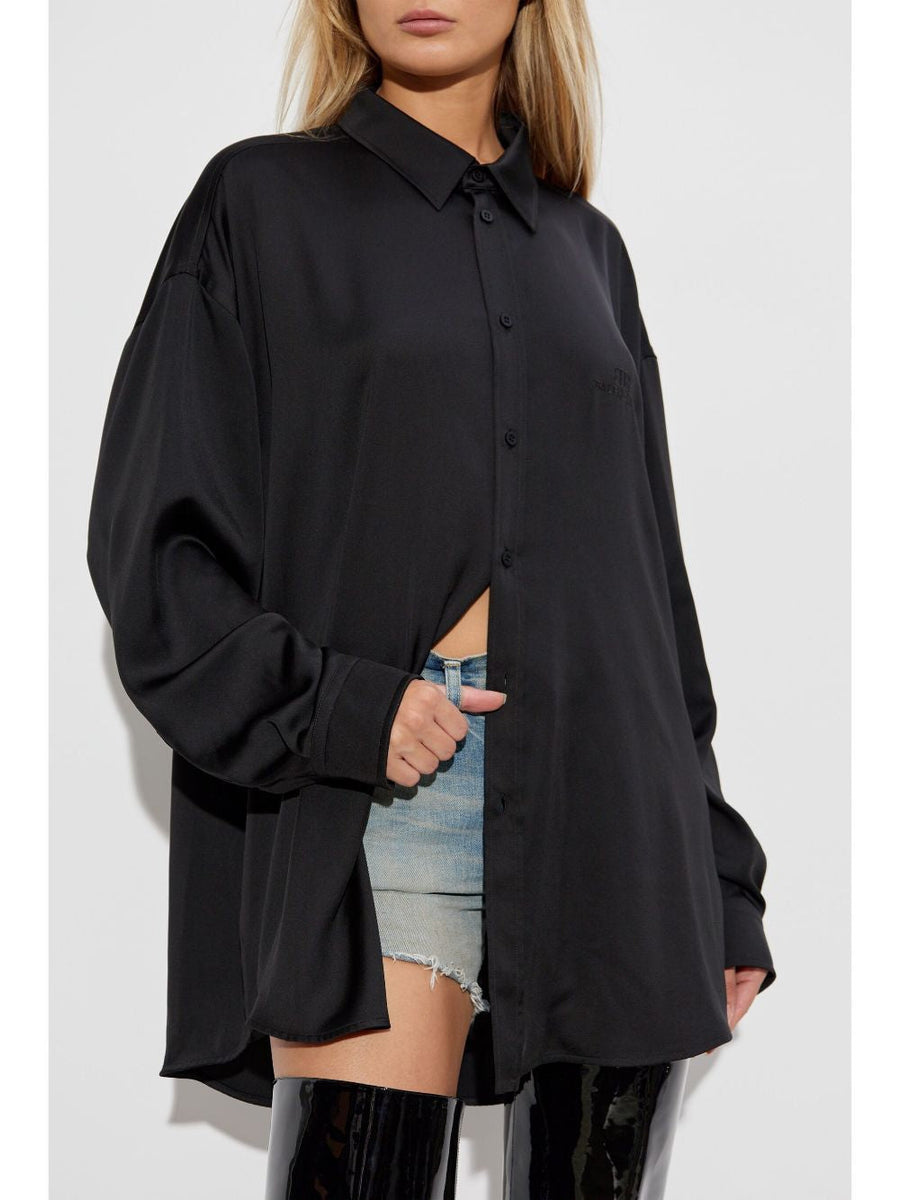 BALENCIAGA Embroidered Logo Shirt for Women