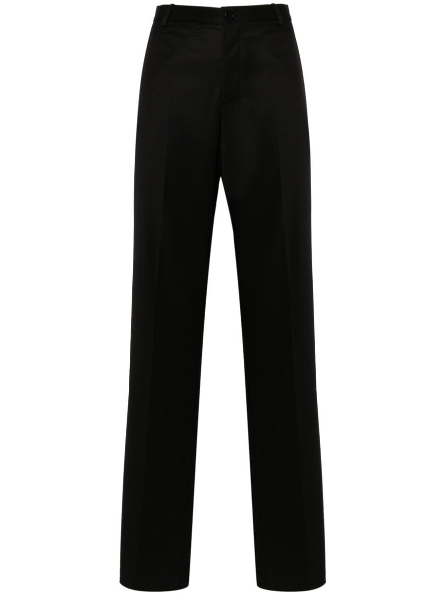 BALENCIAGA Women's Straight Cut Wool Trousers