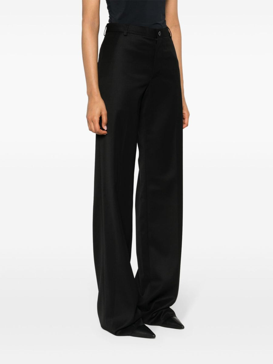 BALENCIAGA Women's Straight Cut Wool Trousers