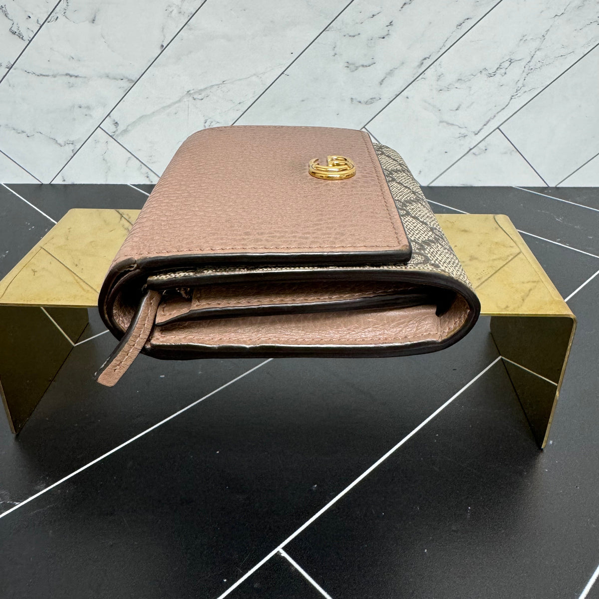 Gucci Beige Marmont Compact Wallet