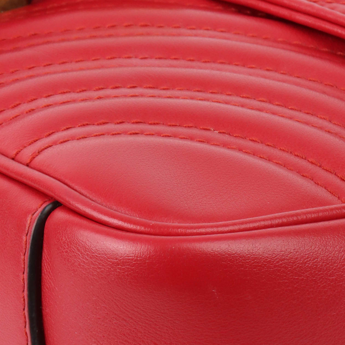 Gucci Small Red Marmont Shoulder Bag.