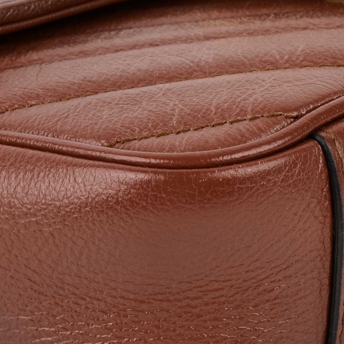 Gucci Mini Marmont Caramel Shoulder Bag.