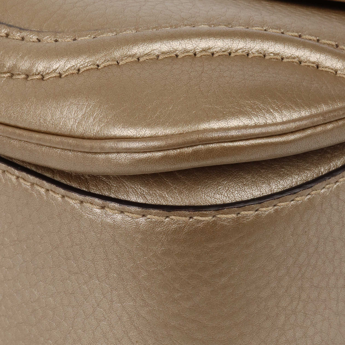 Gucci Gold with Bamboo Handle Small 1947 Bag.