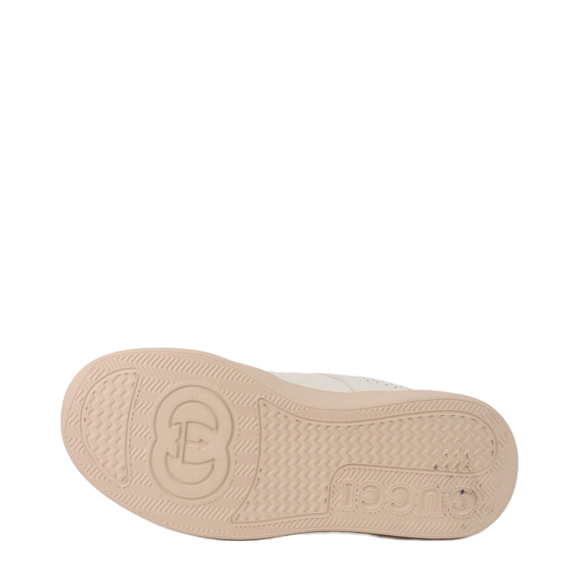 Gucci GG Embossed White & Pink Sneakers.