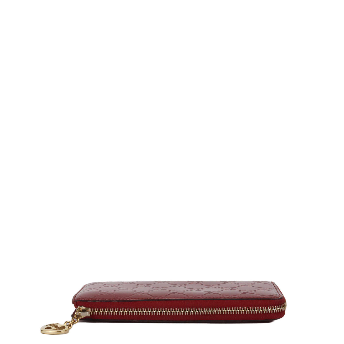 Gucci Metallic Pink Patent Zipped Long Wallet.