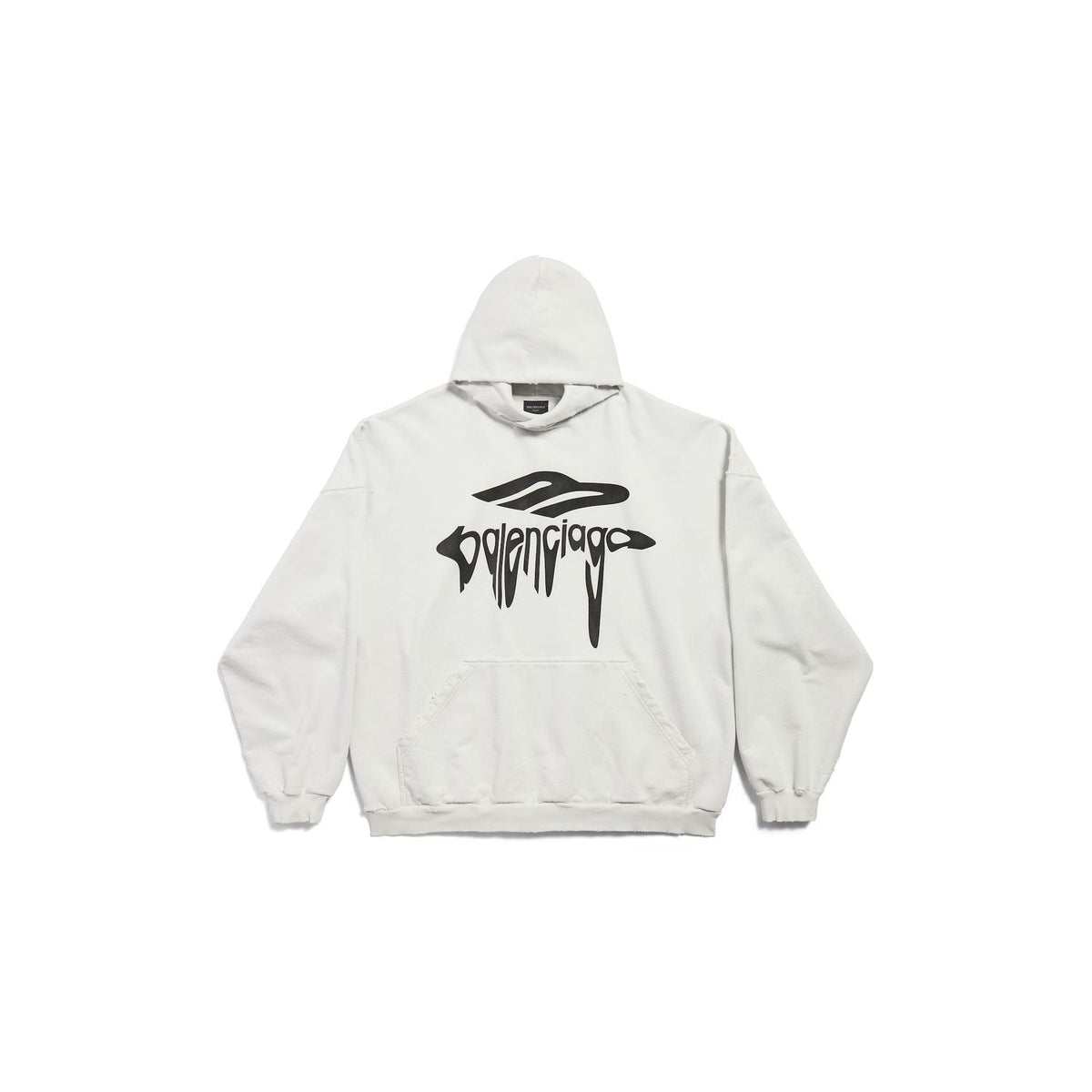 BALENCIAGA Hooded Sweatshirt with Distressed Details