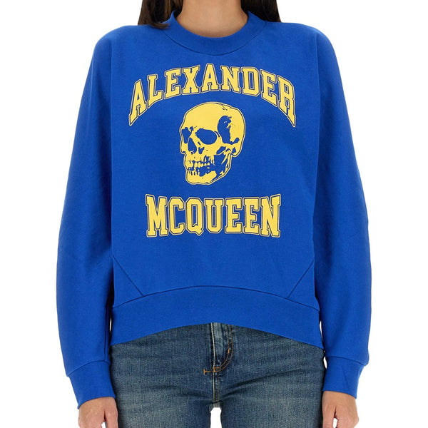 Alexander Mcqueen Women Varsiity Skull Sweatshirt