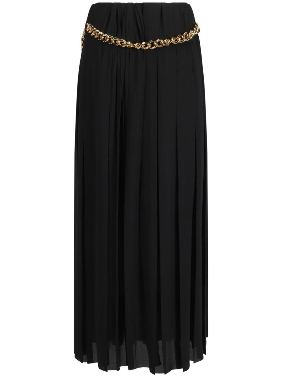 BALENCIAGA Chain Embellished Pleated Mini Skirt for Women