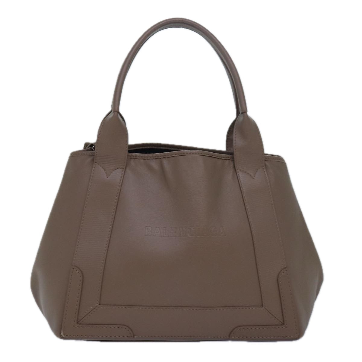 balenciaga Navy Cabas Hand Bag Leather Gray 339933 Auth 80962