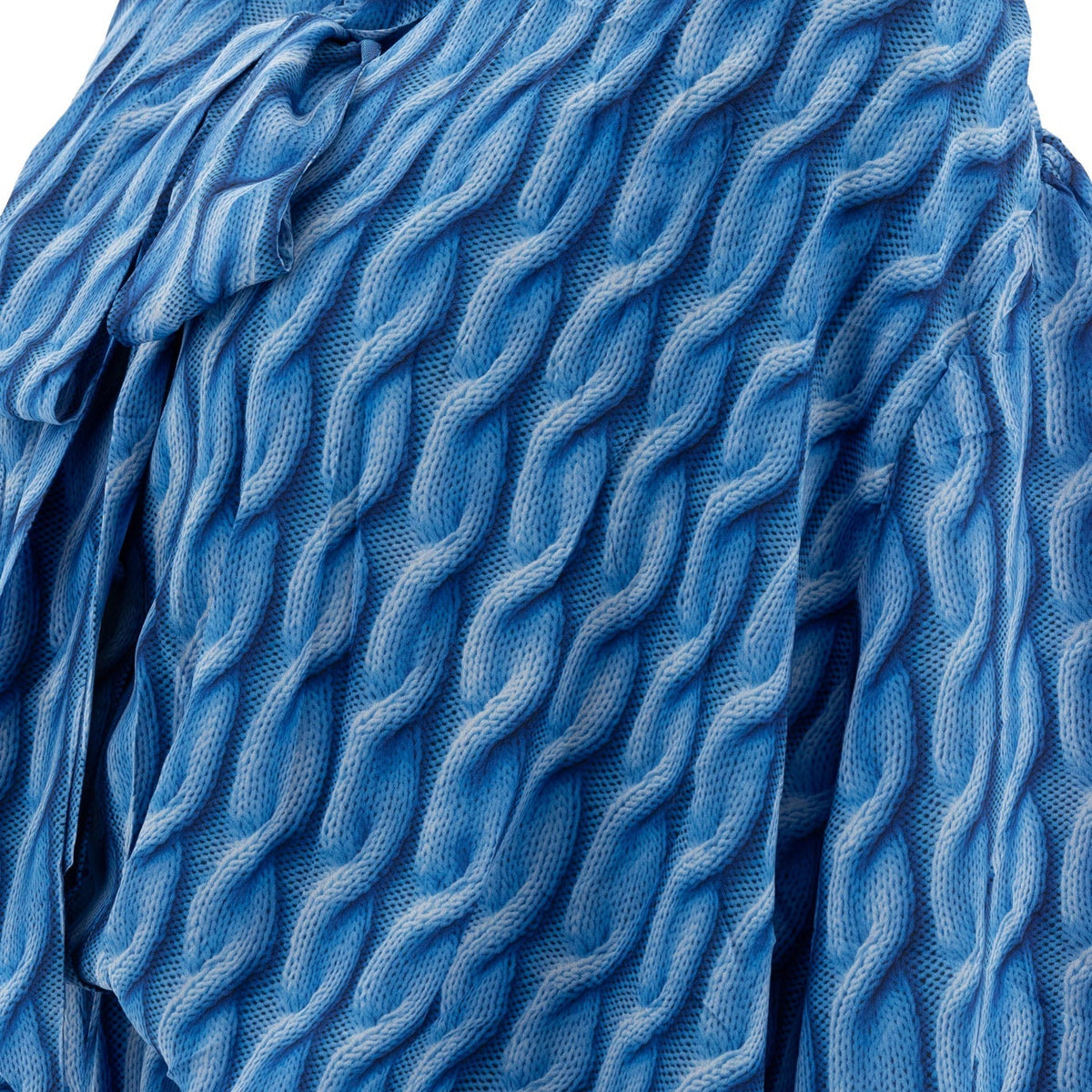 BALENCIAGA Cable Knit Print Midi Dress