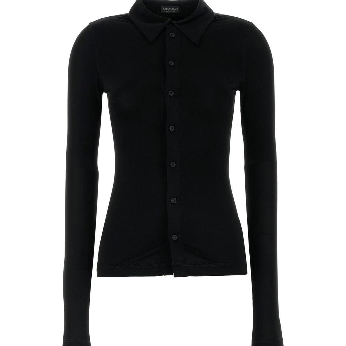 BALENCIAGA Women's Fitted Stretch Viscose Long-Sleeved Shirt