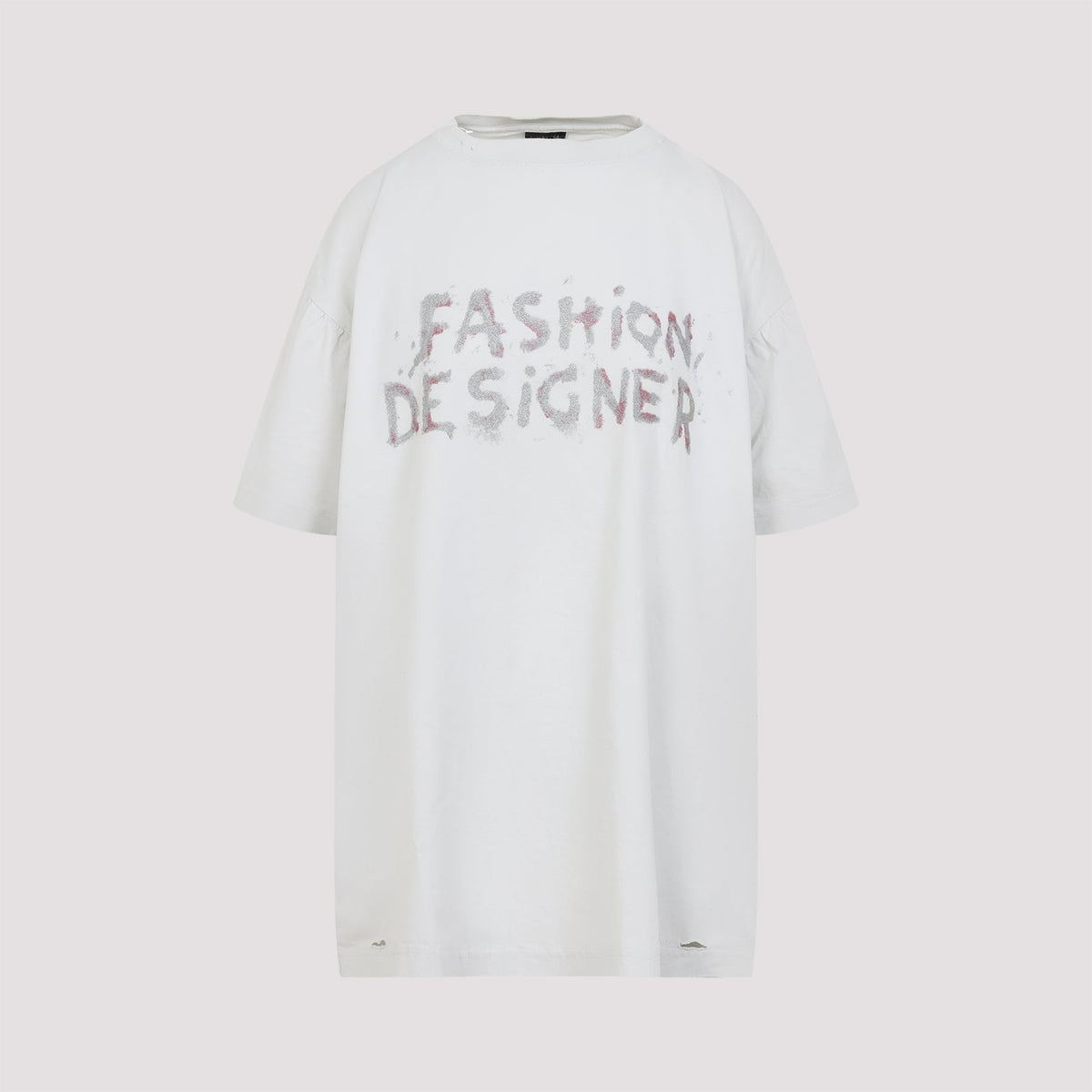 BALENCIAGA Distressed Cotton Short-Sleeve Crewneck T-Shirt - Size US 01