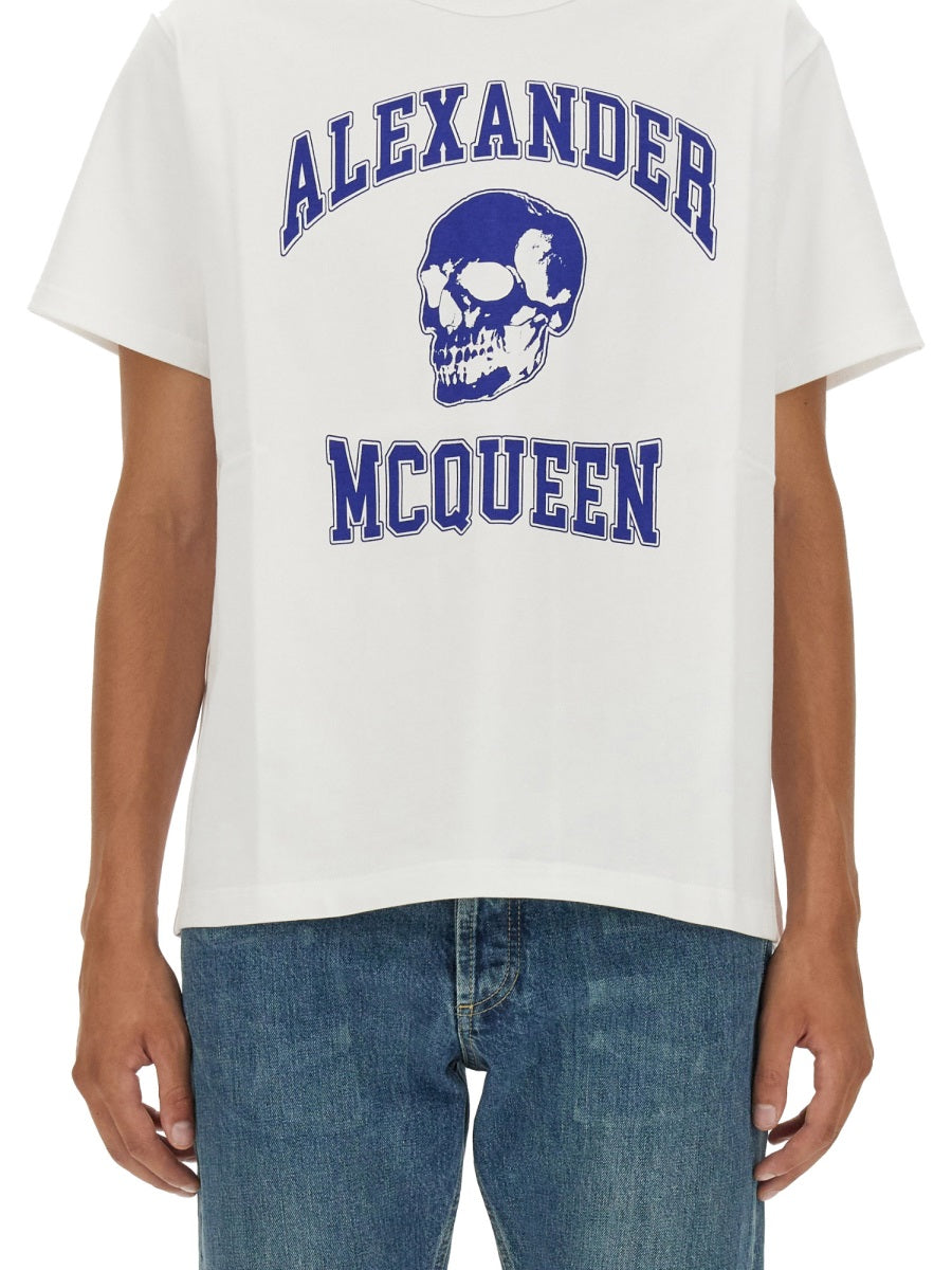 Alexander Mcqueen Men Skull Logo T-Shirt