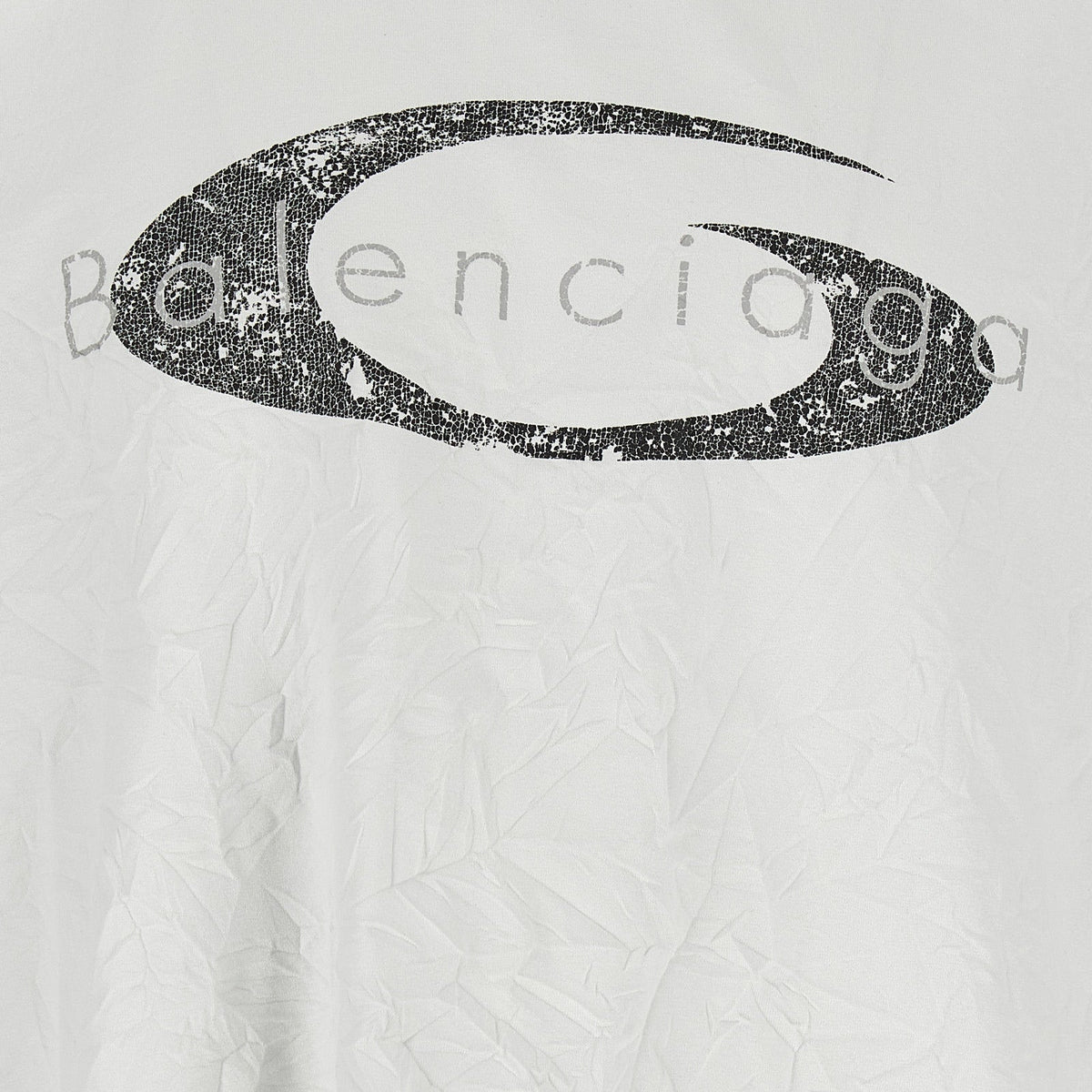 Balenciaga Men Crinkled Effect T-Shirt