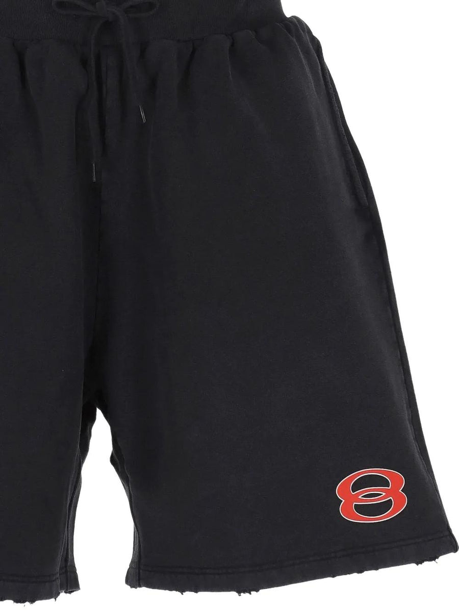 BALENCIAGA Logo Print Sweatshorts - Loose Fit