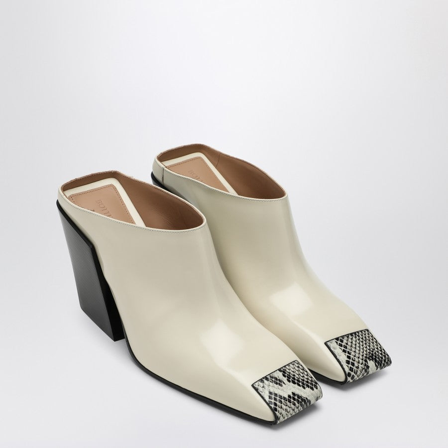 Bottega Veneta Women Mule Ventura With Python Effect Leather Tip