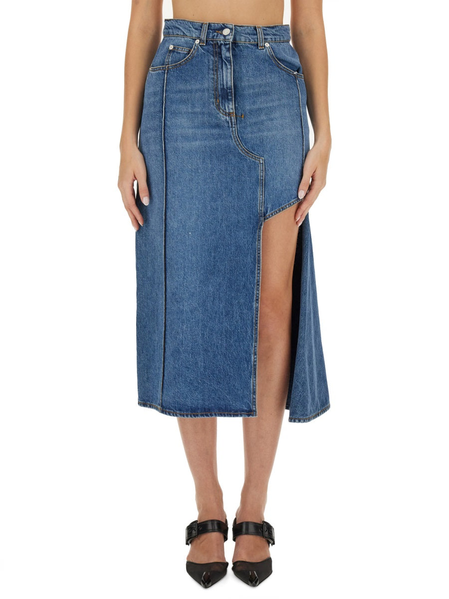 Alexander Mcqueen Women Pencil Skirt With Cut-Out