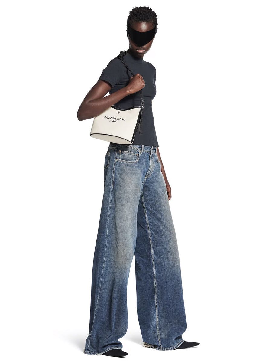 BALENCIAGA Canvas Shoulder Handbag - 24 CM x 20 CM