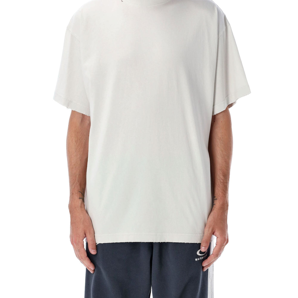BALENCIAGA Oversized Security Tape Logo T-Shirt - Size 2