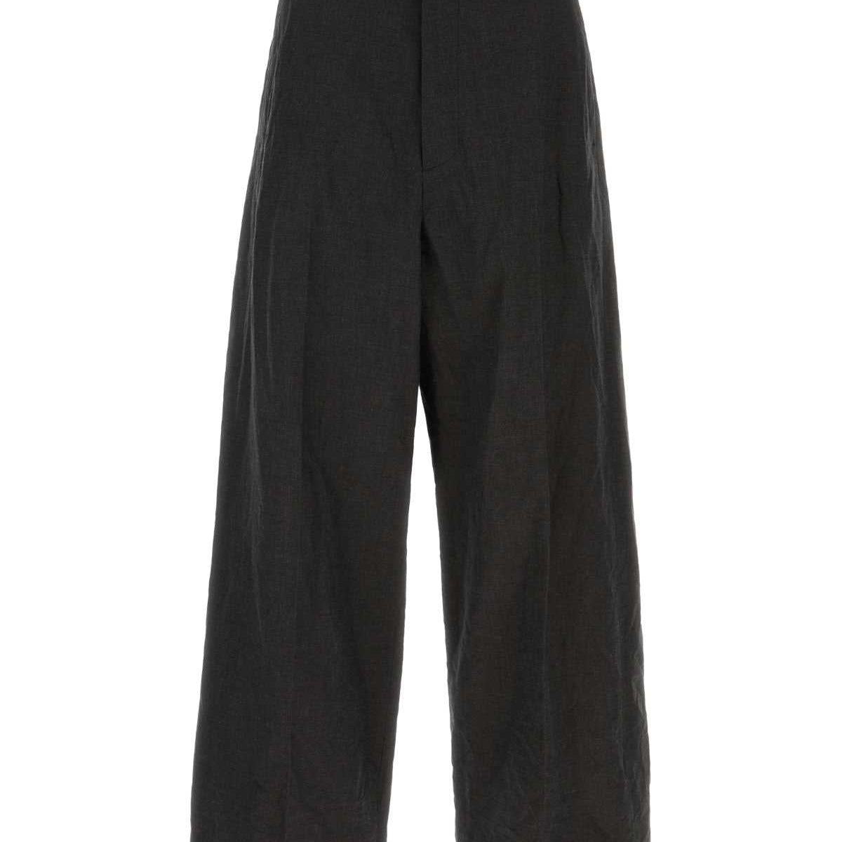 BALENCIAGA Luxe Large Fit Linen Blend Pant