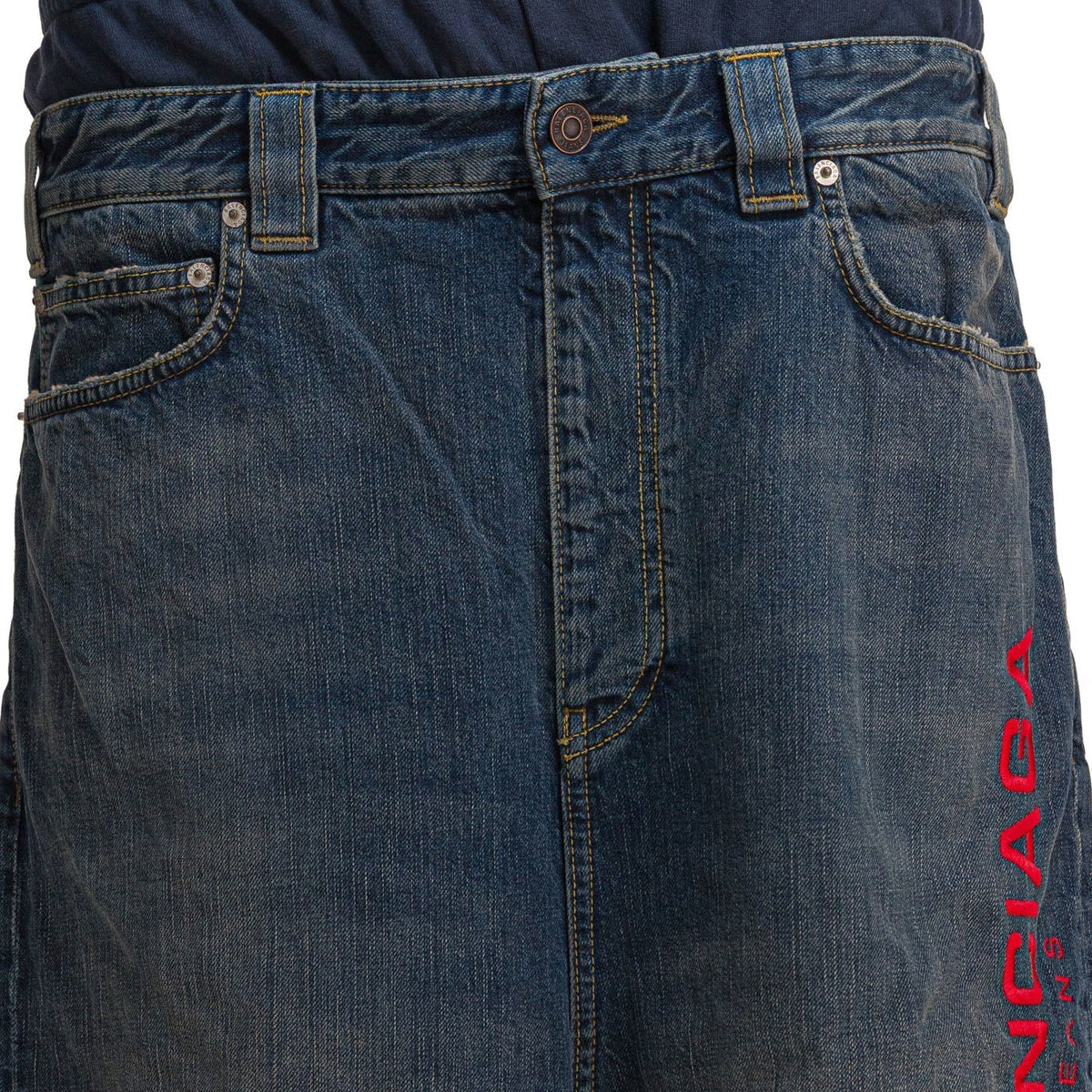 BALENCIAGA Cotton Trousers with Patched Detailing for Men