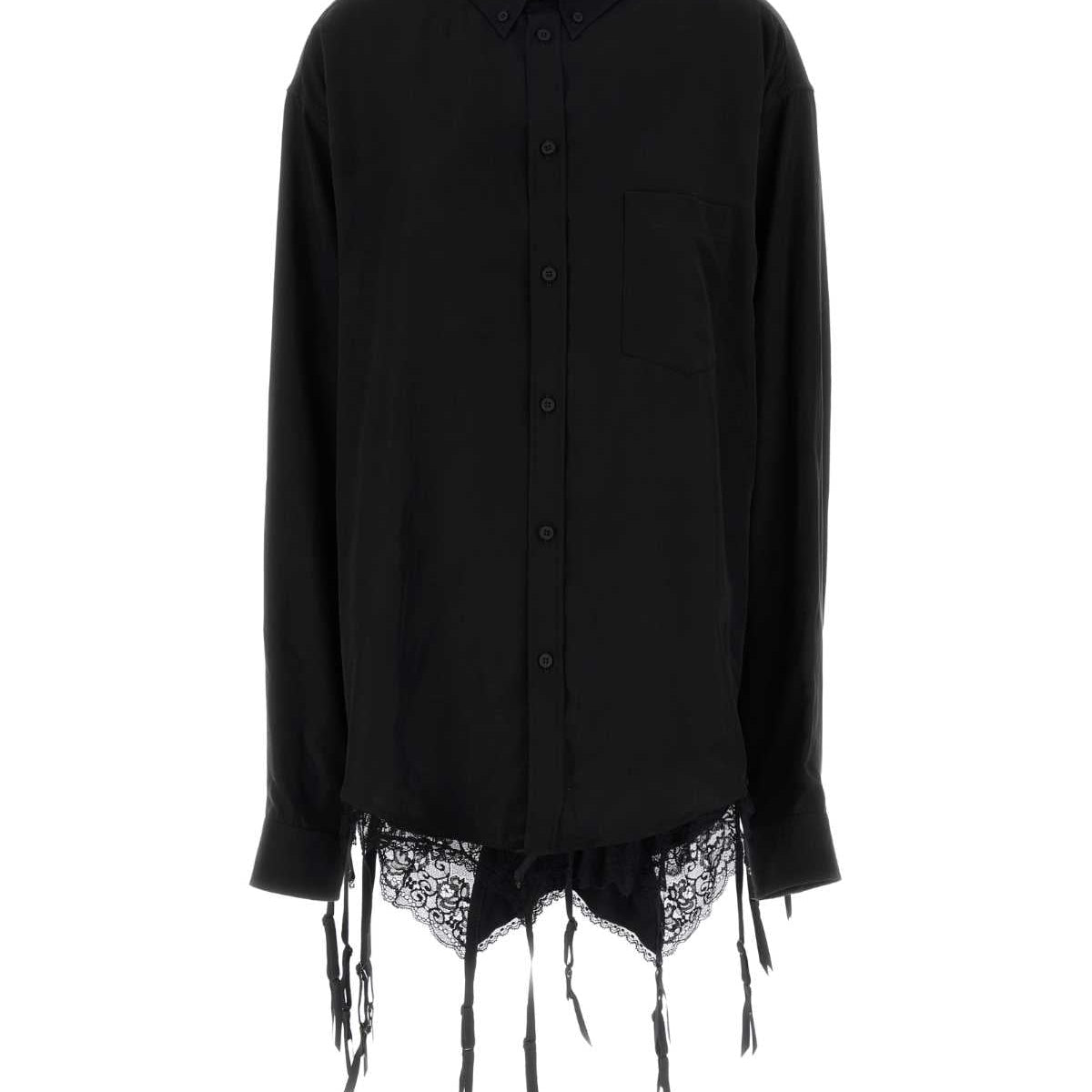 BALENCIAGA Lingerie-Style Mini Shirt