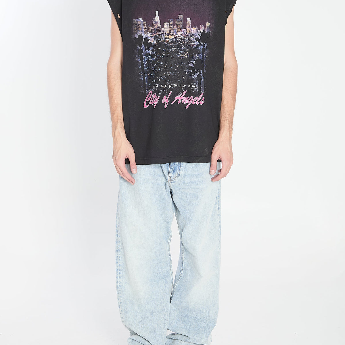 BALENCIAGA City of Angels Oversized Sleeveless T-Shirt - Size 02
