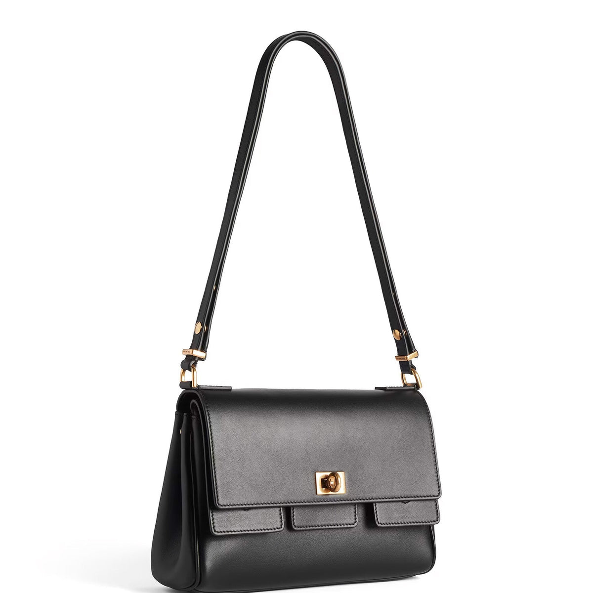 BALENCIAGA Mini Luxe Leather Handbag