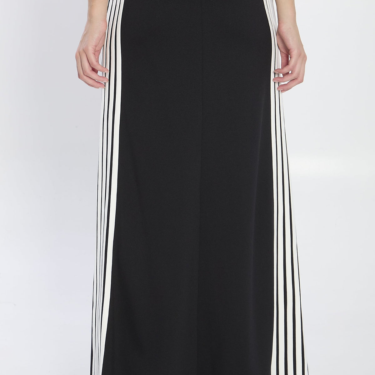 BALENCIAGA Stripe-Detail Straight Skirt