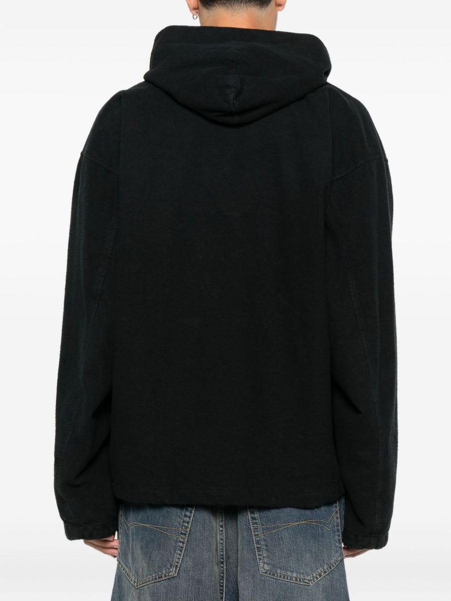 BALENCIAGA Men's Two-Way Zip Hooded Jacket