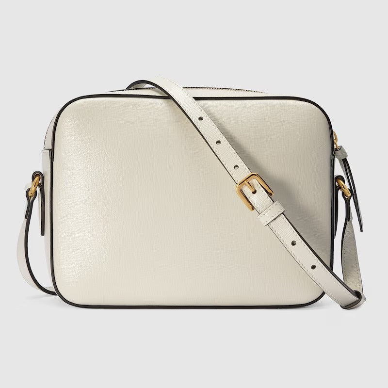 Gucci Horsebit 1955 Small Shoulder Bag - White