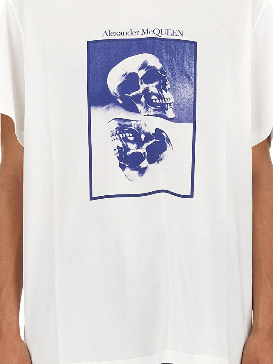 Alexander Mcqueen Men Logo Print T-Shirt