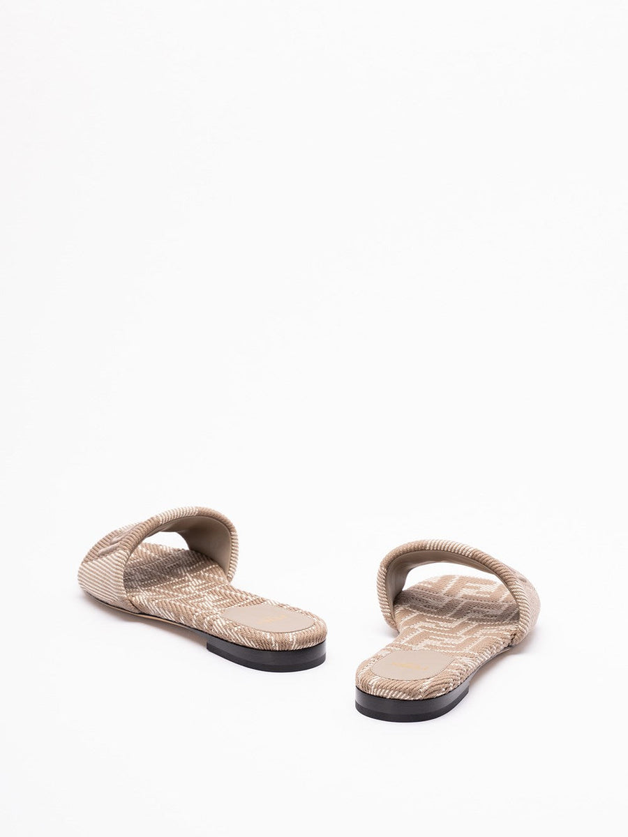 Fendi Women `Ff` Denim Slides