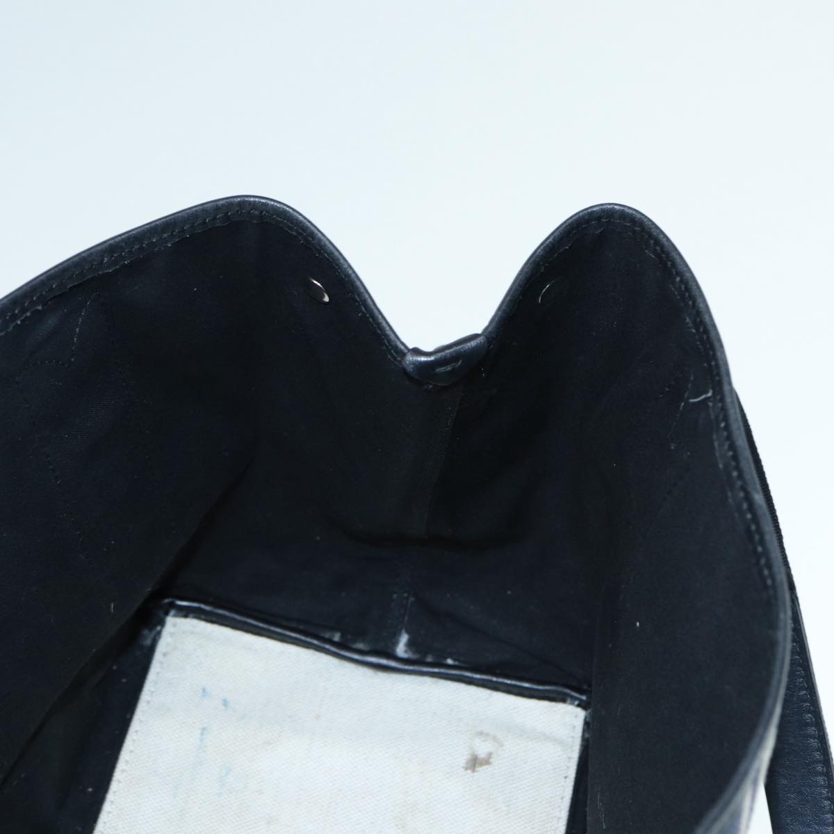 balenciaga Navy Cabas M Hand Bag Canvas Blue Silver 339933 Auth 88567