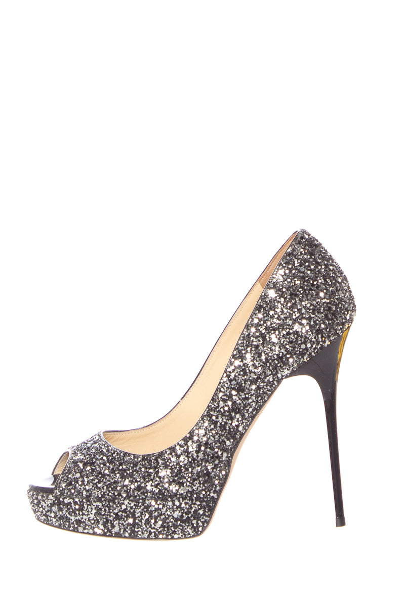 Jimmy Choo Black and Silver Pumps SZ 37