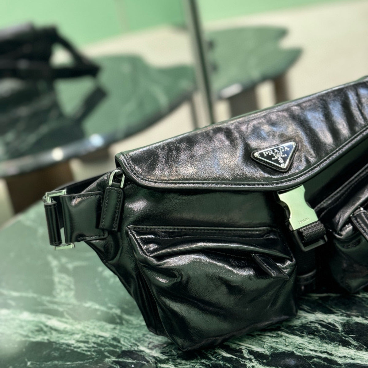 PD LEATHER SHOULDER BAG