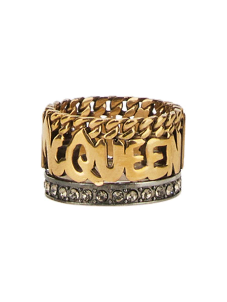 Alexander Mcqueen Women Graffiti Ring