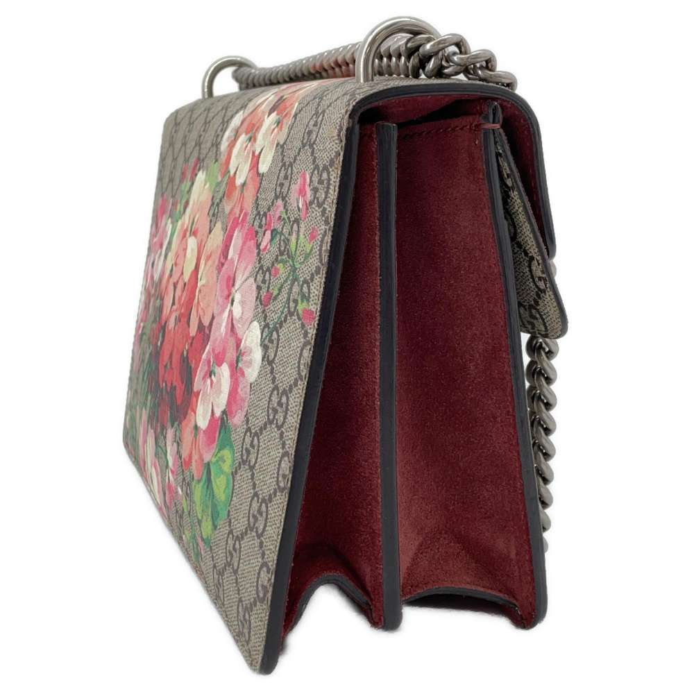 GUCCI Dionysus ChainShoulder Bag Beige/Red 400249 PVC suede