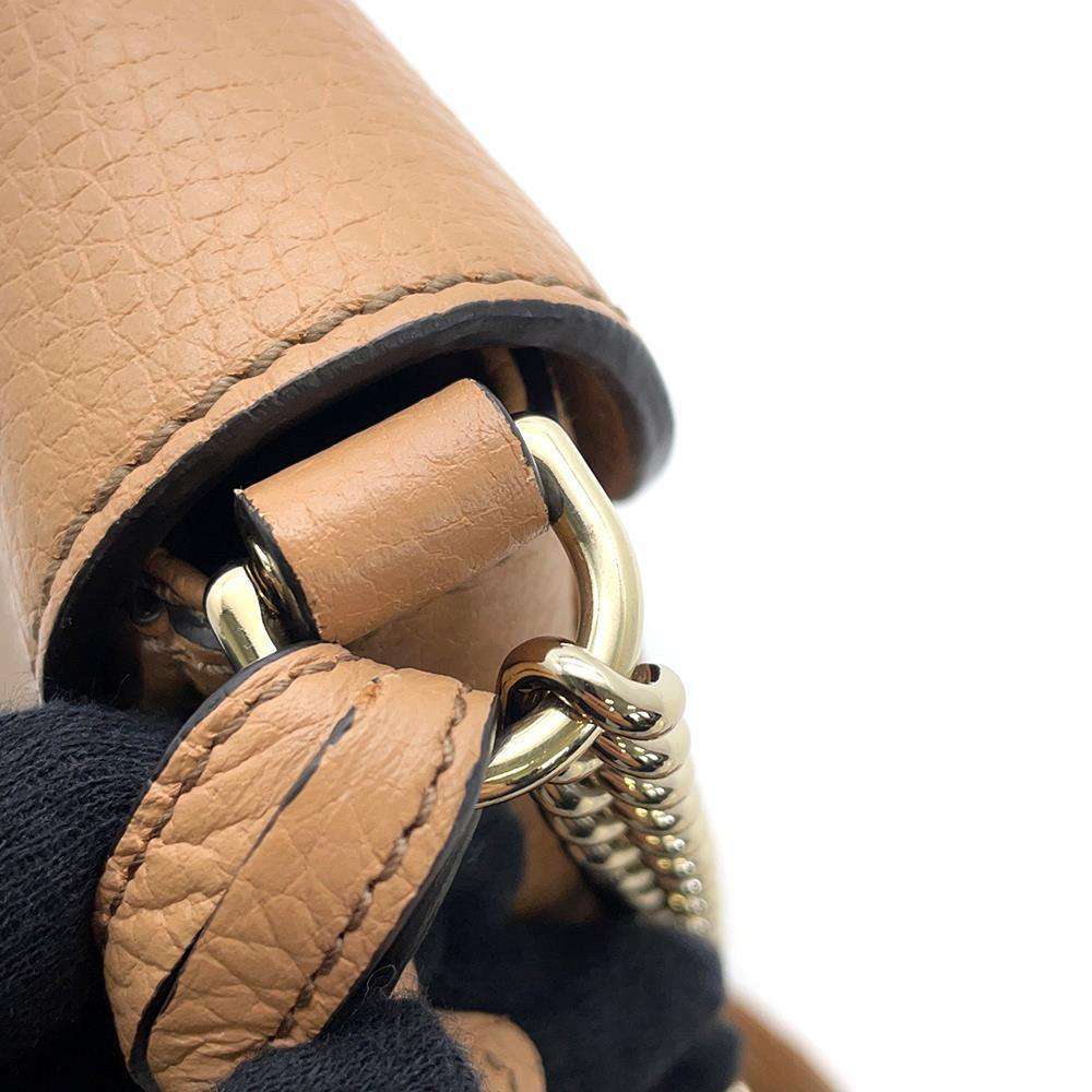 GUCCI Soho ChainShoulder Bag Beige 536224 Leather