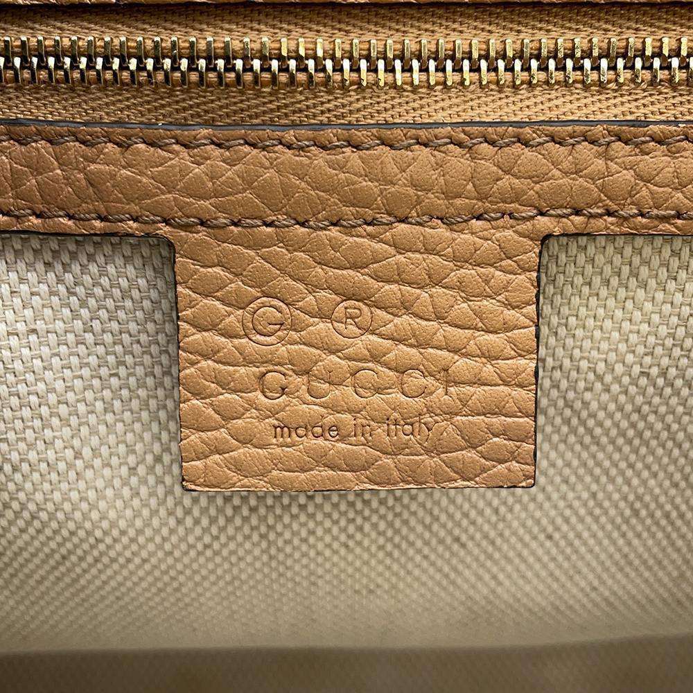GUCCI Soho ChainShoulder Bag Beige 536224 Leather