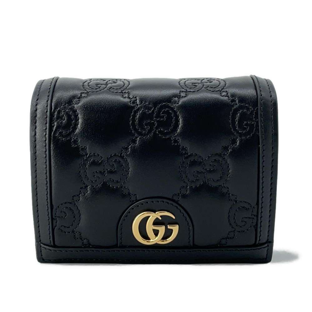 GUCCI GG Matelasse 2WAY Shoulder Bag Black 723777 Leather