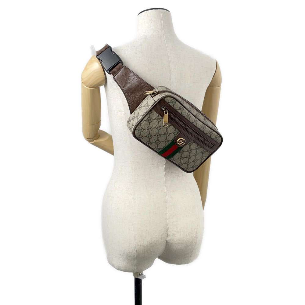 GUCCI Ophidia Crossbody Bag Beige 574796 PVC
