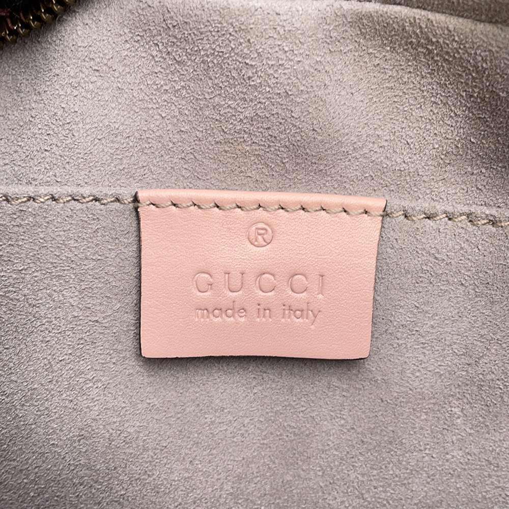 GUCCI GG Marmont Quilted Small Shoulder Bag Pink 447632 Leather