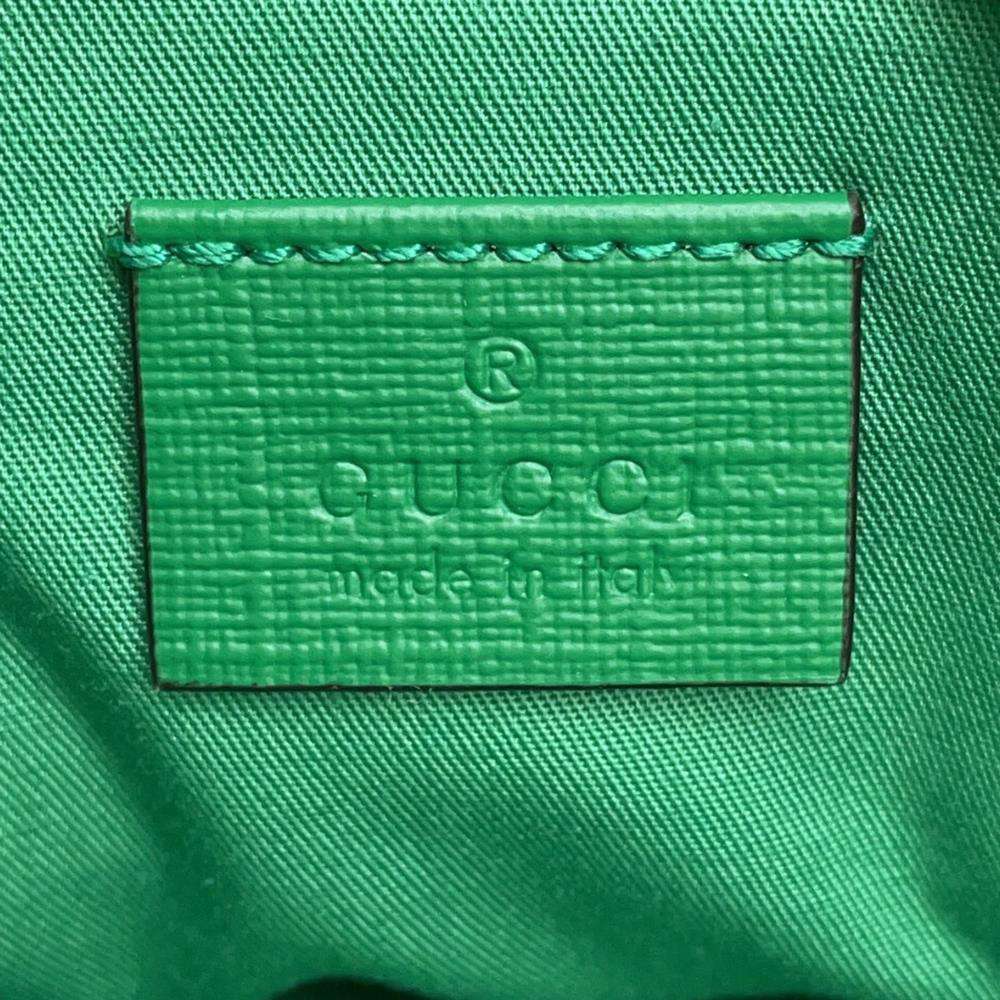 GUCCI Cherie Kids Tote Bag Green/Purple 605831 CanvasTrim Raffia-like fabric